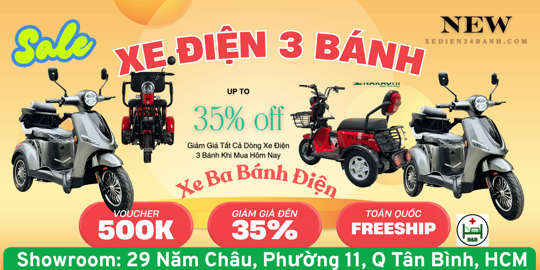 Xe Điện 3 Bánh Cho Người Khuyết Tật- Xe Điện Cho Người Tàn Tật